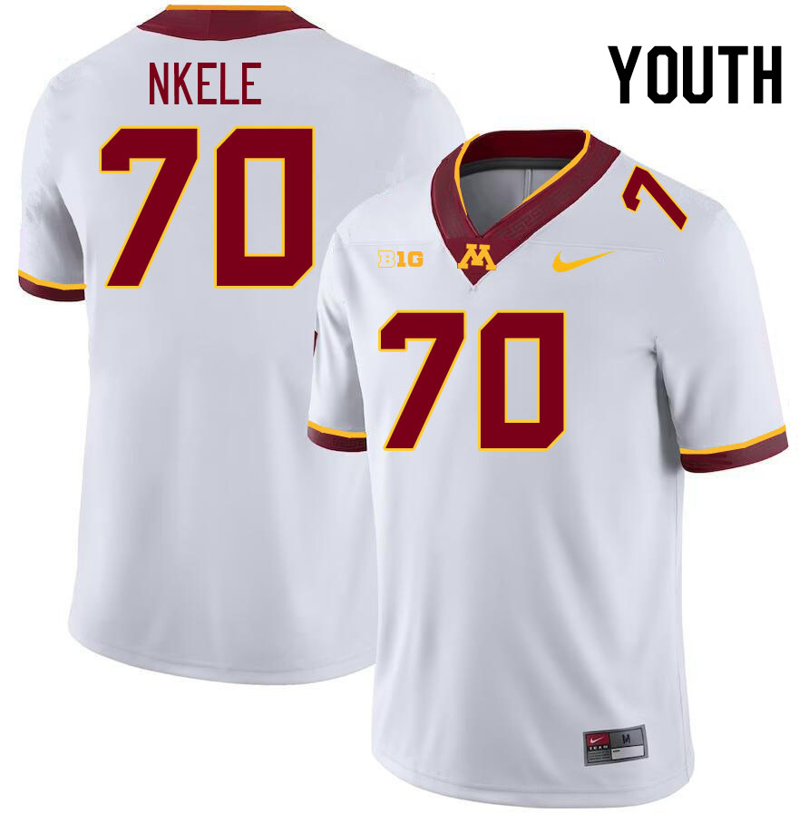 Youth #70 Aluma Nkele Minnesota Golden Gophers College Football Jerseys Stitched-White